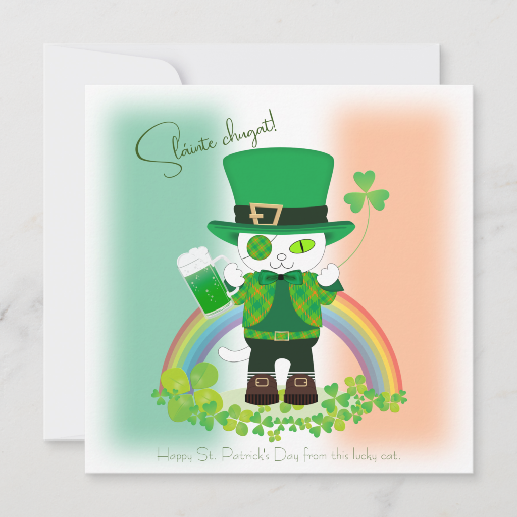 Celebrate St. Patrick's Day with a Lucky cat Save The Date