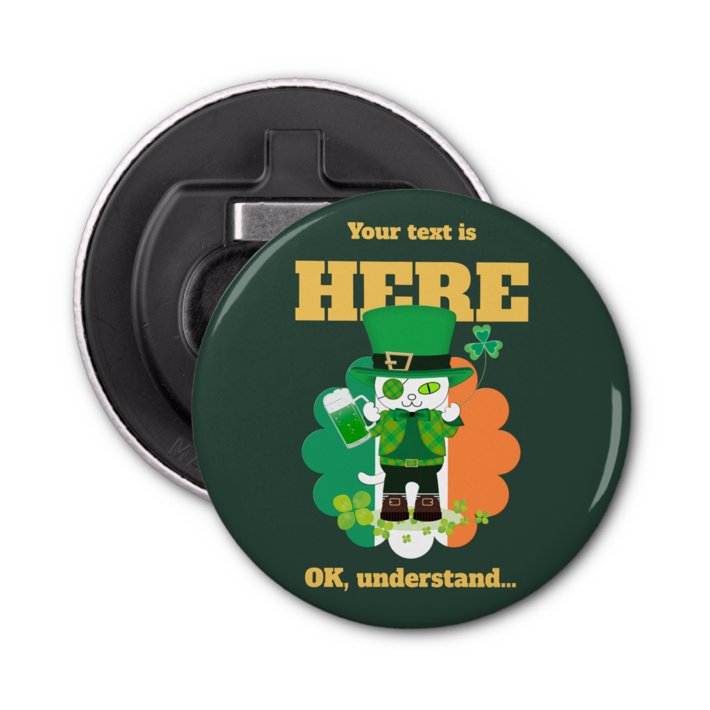 Meowgical Leprechaun Bottle Opener